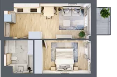 2 pokoje, mieszkanie 38,62 m², piętro 4, oferta nr A.283, Osiedle Fokus Ursus, Warszawa, Ursus, Szamoty, ul. Posag 7 Panien / Gierdziejewskiego