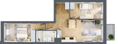 3 pokoje, mieszkanie 56,71 m², piętro 3, oferta nr A.57, Osiedle Fokus Ursus, Warszawa, Ursus, Szamoty, ul. Posag 7 Panien / Gierdziejewskiego