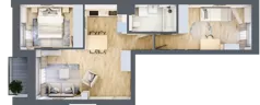3 pokoje, mieszkanie 54,02 m², piętro 3, oferta nr A.145, Osiedle Fokus Ursus, Warszawa, Ursus, Szamoty, ul. Posag 7 Panien / Gierdziejewskiego