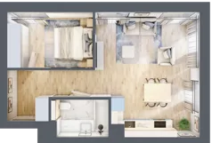 2 pokoje, mieszkanie 46,47 m², piętro 4, oferta nr A.178, Osiedle Fokus Ursus, Warszawa, Ursus, Szamoty, ul. Posag 7 Panien / Gierdziejewskiego