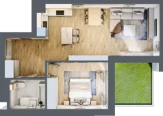 2 pokoje, mieszkanie 56,04 m², parter, oferta nr A.158, Osiedle Fokus Ursus, Warszawa, Ursus, Szamoty, ul. Posag 7 Panien / Gierdziejewskiego