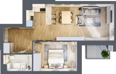 2 pokoje, mieszkanie 52,46 m², piętro 5, oferta nr A.180, Osiedle Fokus Ursus, Warszawa, Ursus, Szamoty, ul. Posag 7 Panien / Gierdziejewskiego