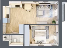 2 pokoje, mieszkanie 38,31 m², piętro 5, oferta nr A.212, Osiedle Fokus Ursus, Warszawa, Ursus, Szamoty, ul. Posag 7 Panien / Gierdziejewskiego
