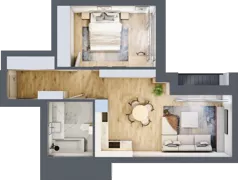 2 pokoje, mieszkanie 49,59 m², piętro 1, oferta nr A.68, Osiedle Fokus Ursus, Warszawa, Ursus, Szamoty, ul. Posag 7 Panien / Gierdziejewskiego