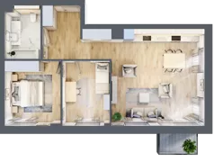 3 pokoje, mieszkanie 70,43 m², piętro 3, oferta nr A.232, Osiedle Fokus Ursus, Warszawa, Ursus, Szamoty, ul. Posag 7 Panien / Gierdziejewskiego