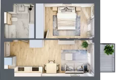 2 pokoje, mieszkanie 38,48 m², piętro 1, oferta nr A.272, Osiedle Fokus Ursus, Warszawa, Ursus, Szamoty, ul. Posag 7 Panien / Gierdziejewskiego