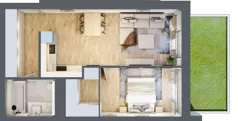 2 pokoje, mieszkanie 49,21 m², parter, oferta nr A.112, Osiedle Fokus Ursus, Warszawa, Ursus, Szamoty, ul. Posag 7 Panien / Gierdziejewskiego
