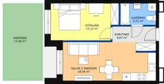 2 pokoje, mieszkanie 40,48 m², parter, oferta nr C-05, Królewicza Park, Szczecin, Północ, Niebuszewo-Bolinko, ul. Królewicza Kazimierza