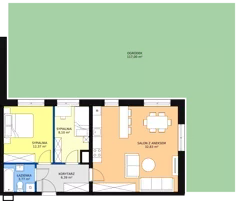 3 pokoje, mieszkanie 63,46 m², parter, oferta nr D-01, Królewicza Park, Szczecin, Północ, Niebuszewo-Bolinko, ul. Królewicza Kazimierza