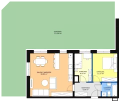 3 pokoje, mieszkanie 63,46 m², parter, oferta nr D-07, Królewicza Park, Szczecin, Północ, Niebuszewo-Bolinko, ul. Królewicza Kazimierza
