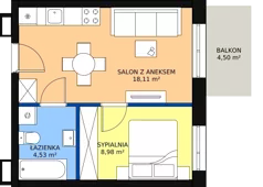 2 pokoje, mieszkanie 31,62 m², piętro 1, oferta nr D-10, Królewicza Park, Szczecin, Północ, Niebuszewo-Bolinko, ul. Królewicza Kazimierza