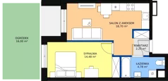 2 pokoje, mieszkanie 40,17 m², parter, oferta nr F-09, Królewicza Park, Szczecin, Północ, Niebuszewo-Bolinko, ul. Królewicza Kazimierza
