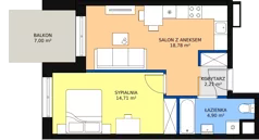 2 pokoje, mieszkanie 40,60 m², piętro 5, oferta nr F-64, Królewicza Park, Szczecin, Północ, Niebuszewo-Bolinko, ul. Królewicza Kazimierza
