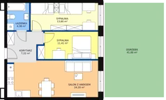 3 pokoje, mieszkanie 60,81 m², parter, oferta nr G-07, Królewicza Park, Szczecin, Północ, Niebuszewo-Bolinko, ul. Królewicza Kazimierza