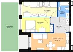 3 pokoje, mieszkanie 56,49 m², parter, oferta nr G-10, Królewicza Park, Szczecin, Północ, Niebuszewo-Bolinko, ul. Królewicza Kazimierza