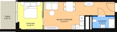 2 pokoje, apartament inwestycyjny 38,10 m², parter, oferta nr 001, Apollo Resort, Świnoujście, Dzielnica Nadmorska, ul. Uzdrowiskowa