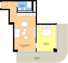 2 pokoje, apartament inwestycyjny 51,40 m², parter, oferta nr 017, Apollo Resort, Świnoujście, Dzielnica Nadmorska, ul. Uzdrowiskowa