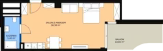 1 pokój, apartament inwestycyjny 43,90 m², parter, oferta nr 033, Apollo Resort, Świnoujście, Dzielnica Nadmorska, ul. Uzdrowiskowa