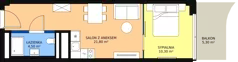 2 pokoje, apartament inwestycyjny 36,60 m², parter, oferta nr 034, Apollo Resort, Świnoujście, Dzielnica Nadmorska, ul. Uzdrowiskowa