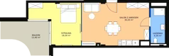 2 pokoje, apartament inwestycyjny 54,80 m², piętro 1, oferta nr 103, Apollo Resort, Świnoujście, Dzielnica Nadmorska, ul. Uzdrowiskowa
