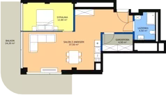 2 pokoje, apartament inwestycyjny 60,50 m², piętro 1, oferta nr 104, Apollo Resort, Świnoujście, Dzielnica Nadmorska, ul. Uzdrowiskowa