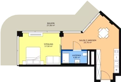 2 pokoje, apartament inwestycyjny 48,00 m², piętro 1, oferta nr 110, Apollo Resort, Świnoujście, Dzielnica Nadmorska, ul. Uzdrowiskowa