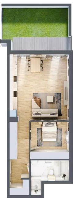 2 pokoje, mieszkanie 65,50 m², parter, oferta nr 53, Apartamenty Home Premium, Ożarów Mazowiecki, ul. Piłsudskiego 6