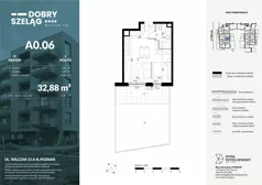 1 pokój, mieszkanie 32,88 m², parter, oferta nr A0.06, Dobry Szeląg, Poznań, Winogrady, Winogrady, ul. Wilczak 12A
