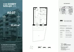 1 pokój, apartament 32,65 m², parter, oferta nr A0.07, Dobry Szeląg, Poznań, Winogrady, Winogrady, ul. Wilczak 12A