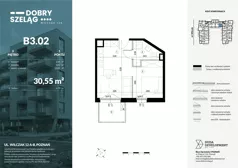 1 pokój, apartament 30,55 m², piętro 3, oferta nr B3.02, Dobry Szeląg, Poznań, Winogrady, Winogrady, ul. Wilczak 12A