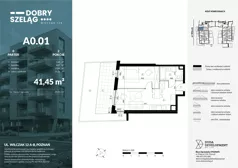 2 pokoje, mieszkanie 41,45 m², parter, oferta nr A0.01, Dobry Szeląg, Poznań, Winogrady, Winogrady, ul. Wilczak 12A
