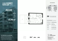 2 pokoje, mieszkanie 33,90 m², parter, oferta nr A0.02, Dobry Szeląg, Poznań, Winogrady, Winogrady, ul. Wilczak 12A