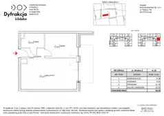 2 pokoje, mieszkanie 43,54 m², piętro 2, oferta nr A014, Dyfrakcja Łódzka, Łódź, Widzew, ul. Wodna 3