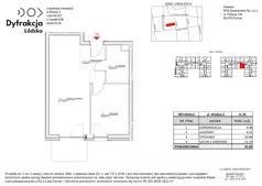 2 pokoje, mieszkanie 41,03 m², piętro 3, oferta nr A019, Dyfrakcja Łódzka, Łódź, Widzew, ul. Wodna 3