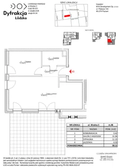2 pokoje, mieszkanie 50,11 m², piętro 6, oferta nr A048, Dyfrakcja Łódzka, Łódź, Widzew, ul. Wodna 3