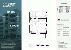 3 pokoje, apartament 54,00 m², piętro 1, oferta nr B1.08, Dobry Szeląg, Poznań, Winogrady, Winogrady, ul. Wilczak 12A