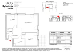 3 pokoje, mieszkanie 59,76 m², piętro 1, oferta nr C113, Dyfrakcja Łódzka, Łódź, Widzew, ul. Wodna 3