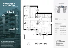 4 pokoje, apartament 103,51 m², piętro 5, oferta nr B5.01, Dobry Szeląg, Poznań, Winogrady, Winogrady, ul. Wilczak 12A