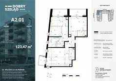 5 pokoi, apartament 123,47 m², piętro 2, oferta nr A2.01, Dobry Szeląg, Poznań, Winogrady, Winogrady, ul. Wilczak 12A