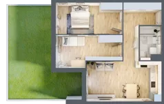 3 pokoje, apartament 61,84 m², parter, oferta nr I3, Nowe Żerniki Bieńkowskiego, Wrocław, Żerniki, Fabryczna, ul. Bieńkowskiego