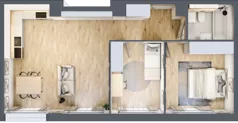3 pokoje, apartament 58,73 m², parter, oferta nr K1, Nowe Żerniki Bieńkowskiego, Wrocław, Żerniki, Fabryczna, ul. Bieńkowskiego