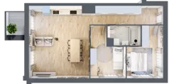 3 pokoje, apartament 61,36 m², piętro 2, oferta nr G12, Nowe Żerniki Bieńkowskiego, Wrocław, Żerniki, Fabryczna, ul. Bieńkowskiego