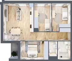 4 pokoje, apartament 71,45 m², piętro 1, oferta nr I11, Nowe Żerniki Bieńkowskiego, Wrocław, Żerniki, Fabryczna, ul. Bieńkowskiego