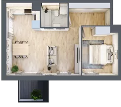 2 pokoje, apartament 43,13 m², piętro 1, oferta nr J7, Nowe Żerniki Bieńkowskiego, Wrocław, Żerniki, Fabryczna, ul. Bieńkowskiego
