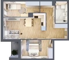 3 pokoje, apartament 59,75 m², piętro 1, oferta nr J10, Nowe Żerniki Bieńkowskiego, Wrocław, Żerniki, Fabryczna, ul. Bieńkowskiego