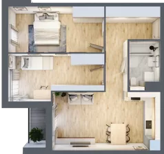 3 pokoje, apartament 61,47 m², piętro 1, oferta nr K15, Nowe Żerniki Bieńkowskiego, Wrocław, Żerniki, Fabryczna, ul. Bieńkowskiego