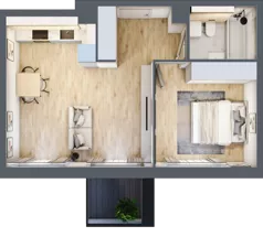 2 pokoje, apartament 43,52 m², piętro 2, oferta nr K20, Nowe Żerniki Bieńkowskiego, Wrocław, Żerniki, Fabryczna, ul. Bieńkowskiego