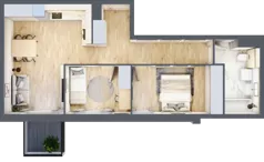 3 pokoje, apartament 55,14 m², piętro 3, oferta nr E21, Nowe Żerniki Bieńkowskiego, Wrocław, Żerniki, Fabryczna, ul. Bieńkowskiego