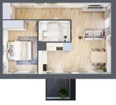 2 pokoje, apartament 43,69 m², piętro 3, oferta nr K37, Nowe Żerniki Bieńkowskiego, Wrocław, Żerniki, Fabryczna, ul. Bieńkowskiego