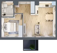 2 pokoje, apartament 42,93 m², piętro 3, oferta nr K38, Nowe Żerniki Bieńkowskiego, Wrocław, Żerniki, Fabryczna, ul. Bieńkowskiego